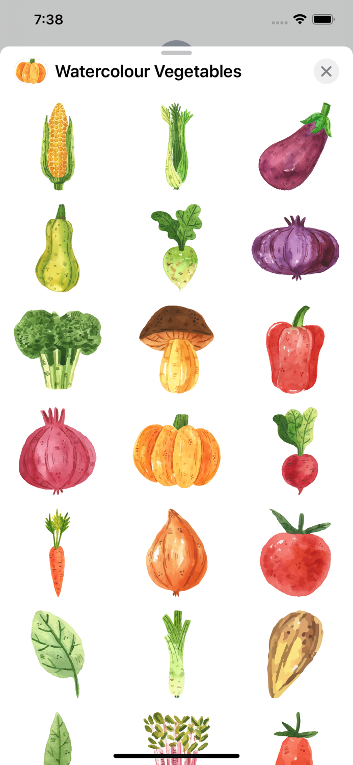 Watercolour Vegetables
