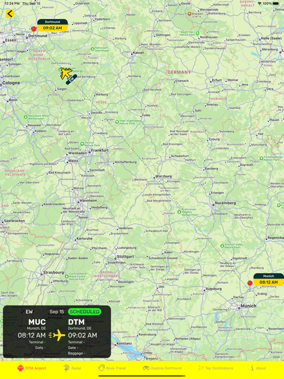 Dortmund Airport (DTM) + Radar screenshot 3