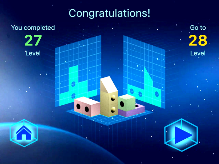 Tangram 3D space zen puzzle