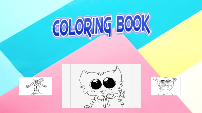 Cute blue coloring playtime