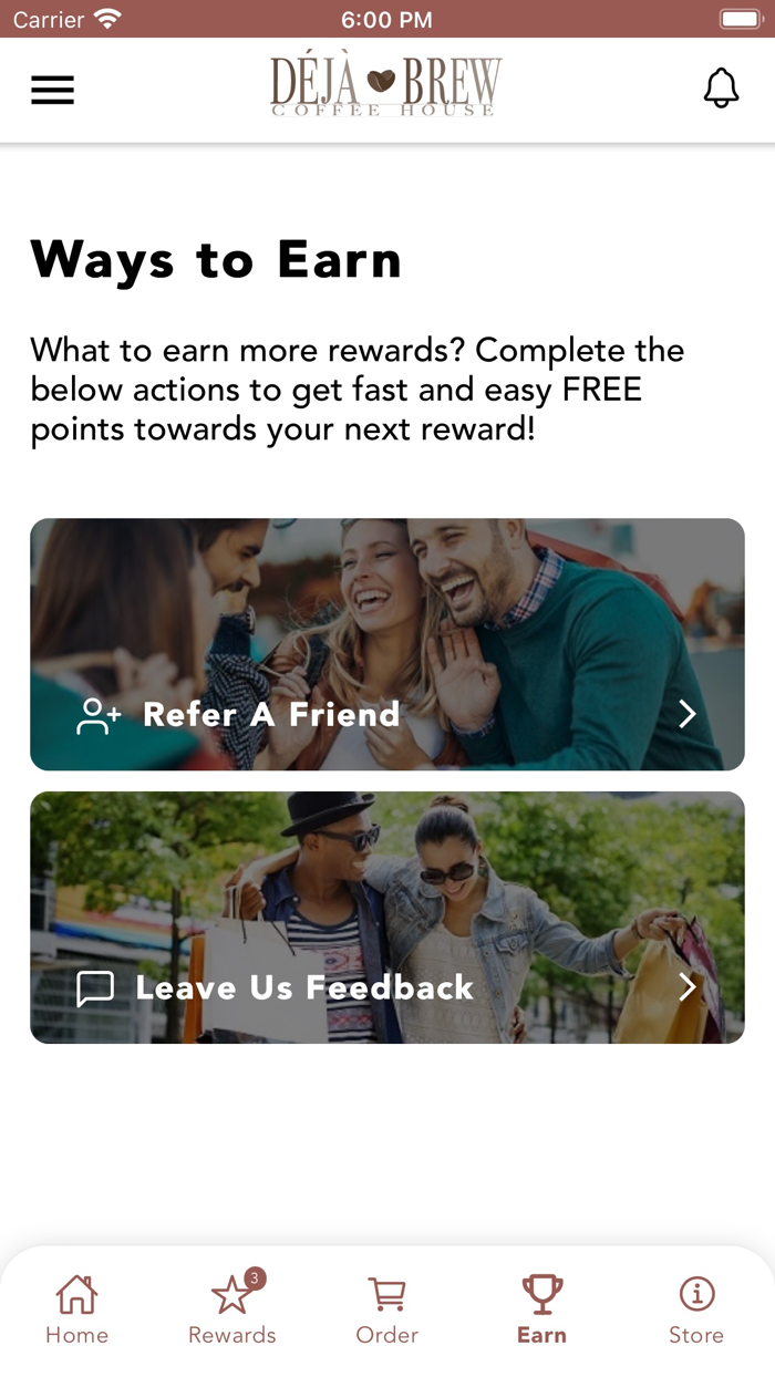 Deja Brew Coffee Rewards