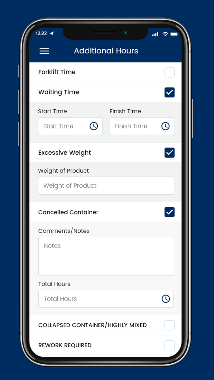 Infront Container Crew App