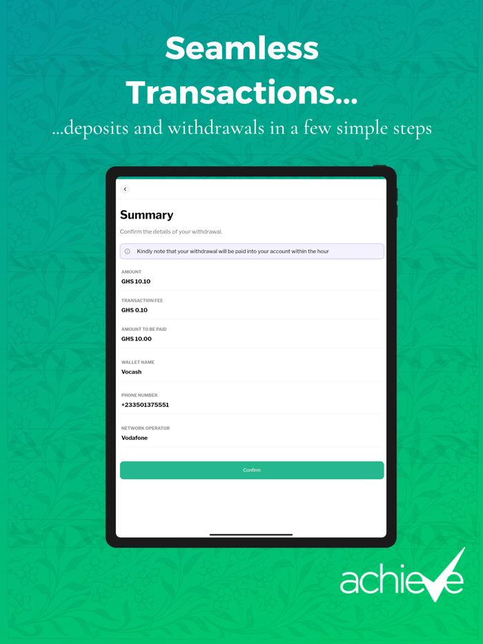 Achieve - Save and Invest