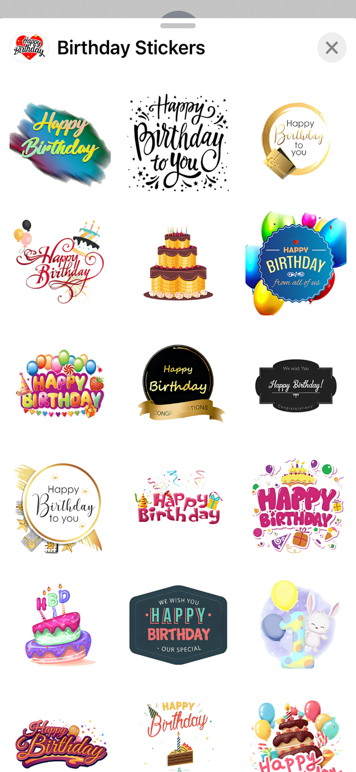 Birthday Stickers  Greetings