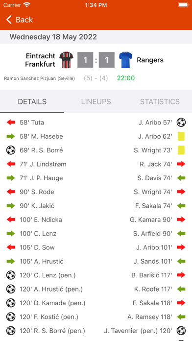 Live Scores for Europa League screenshot 3
