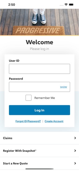 Progressive app screenshot