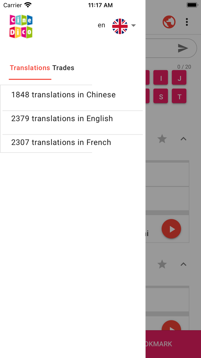 The CineDico zh-en-fr 2
