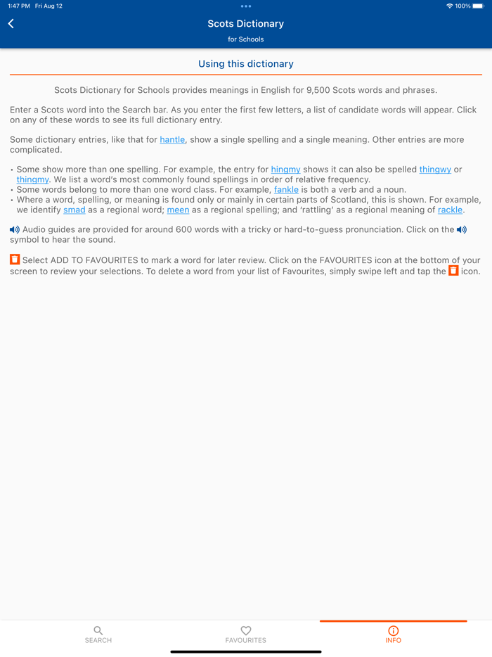 Scots Dictionary for Schools