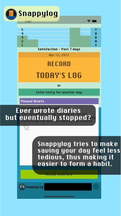 Snappylog - Quick daily diary