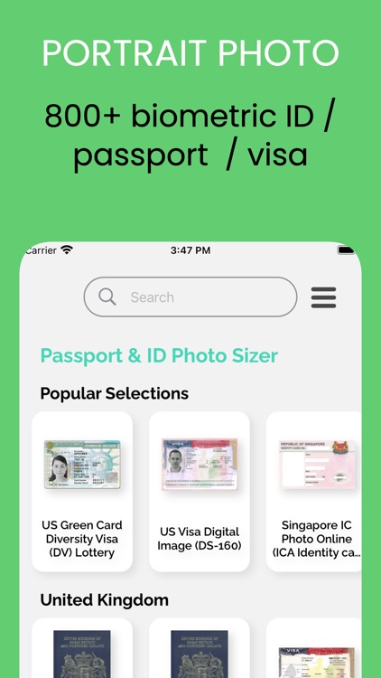 Passport Photo & ID Photo App
