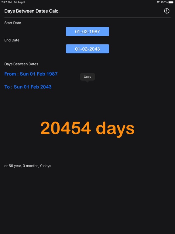 Days Between Dates Calculator screenshot 15