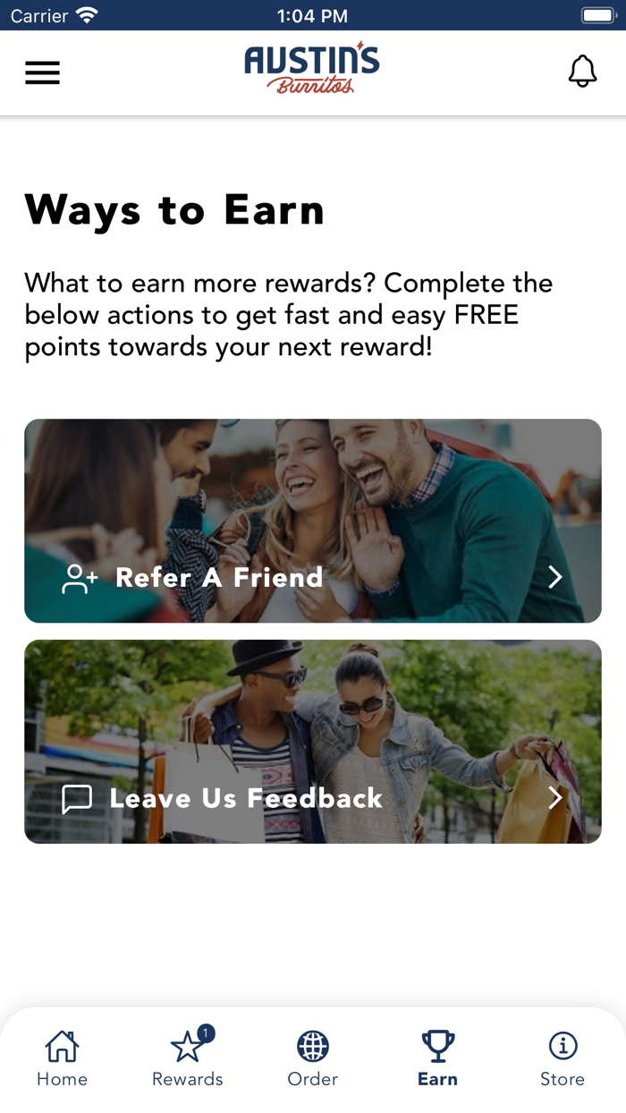 Austins Burritos Rewards