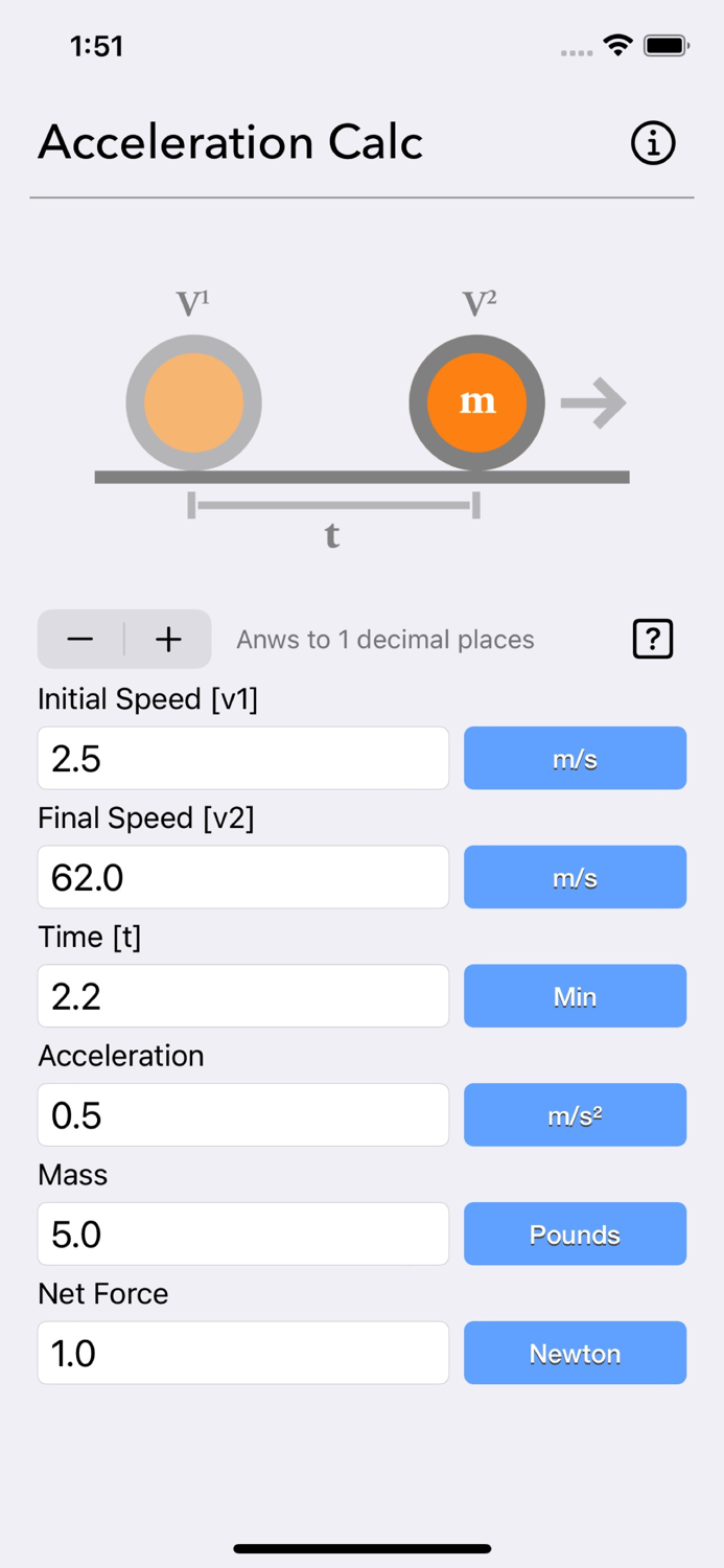 Acceleration Calculator Plus