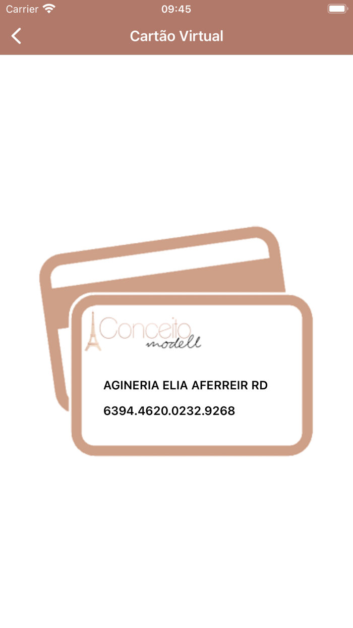 Cartão Conceito Modell