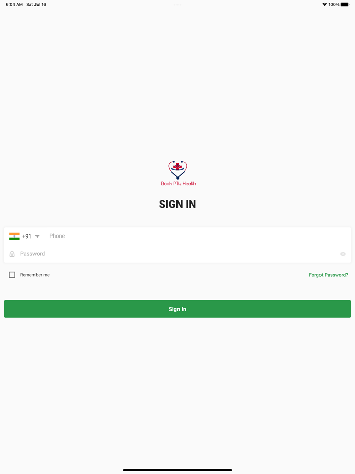 Book My Health - Delivery App