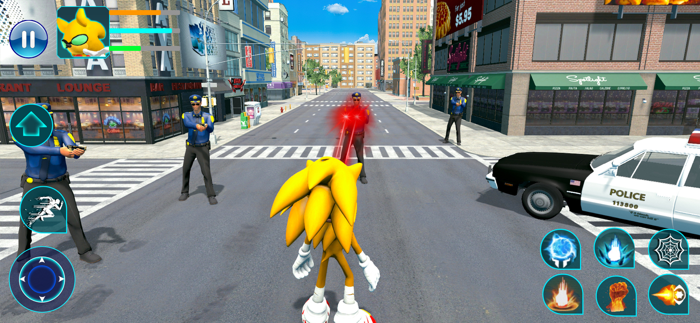 Blue Hero Swing Fight Game