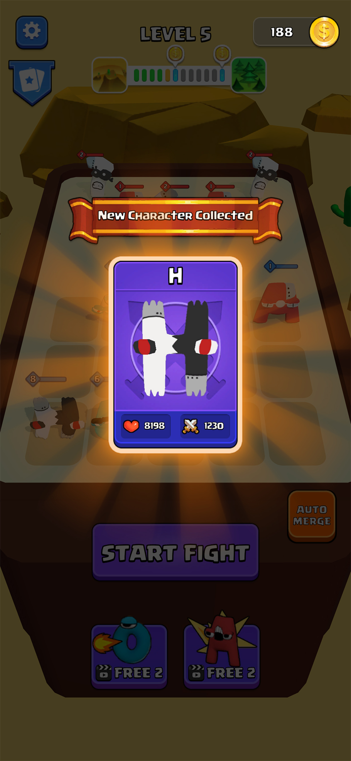 Alphabet Merge Monster Fusion