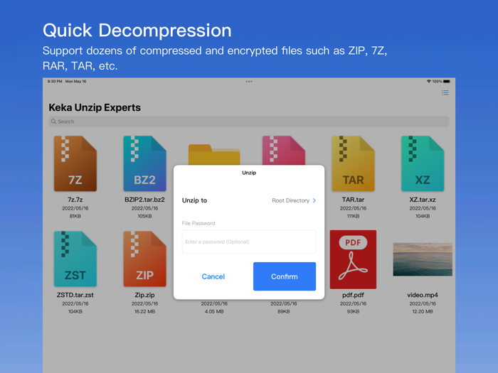 Keka Unzip Experts -ZIP/7Z/TAR