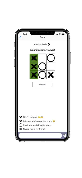 Game screenshot Tic Tac Toe 2 player with chat mod apk