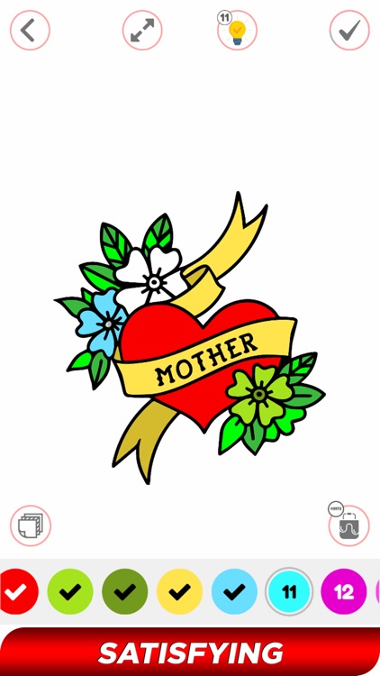 Tattoo Paint By Number Book screenshot-7