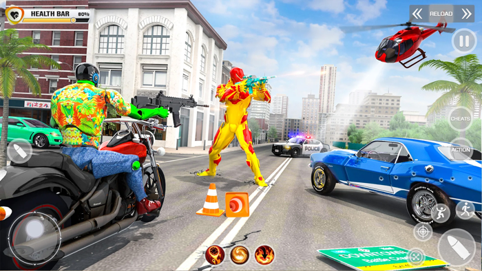 Robot Hero Crime City Battle