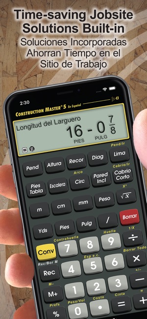 Chào mừng đến với Construcción! Với Construction Master 5 Spanish trên App Store, bạn sẽ dễ dàng tính toán mọi công việc xây dựng chỉ bằng vài lần chạm tay trên điện thoại của mình. Nhanh tay tải ngay ứng dụng này và trải nghiệm ngay hôm nay!