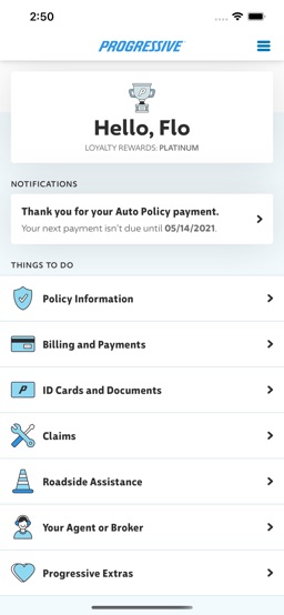 Progressive app screenshot