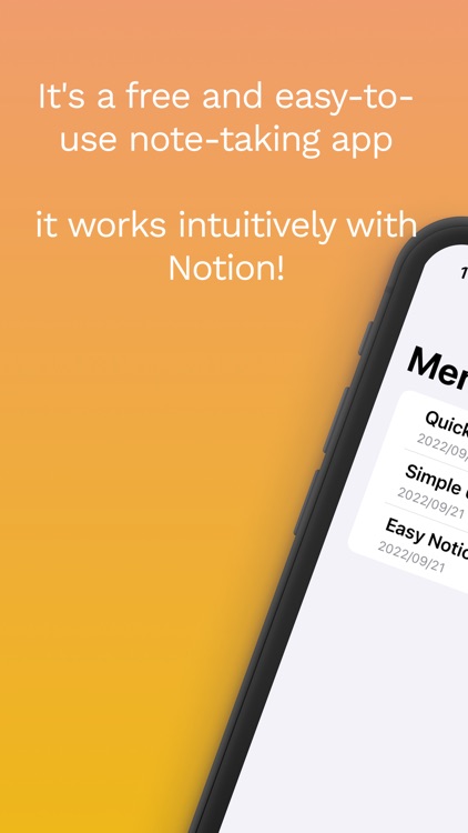 Memo Notion - Quick take notes