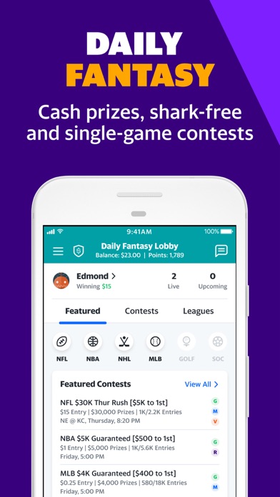Yahoo Fantasy Sports & Daily Screenshot