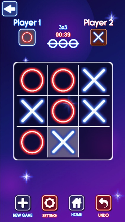 Tic Tac Toe Neon - 2 Player by Files Studio