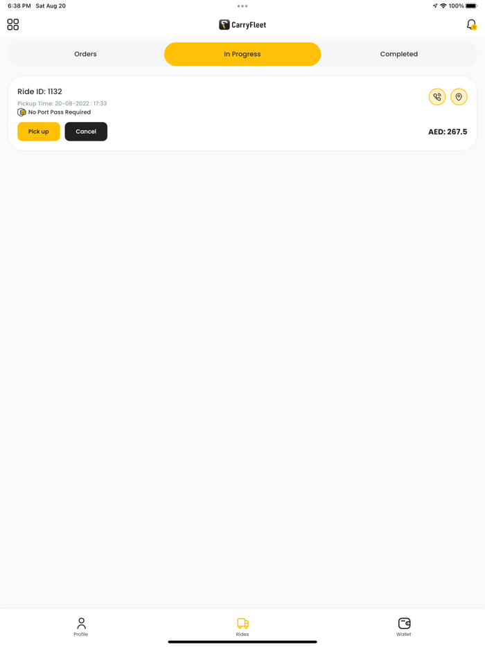 CarryFleet Rider App