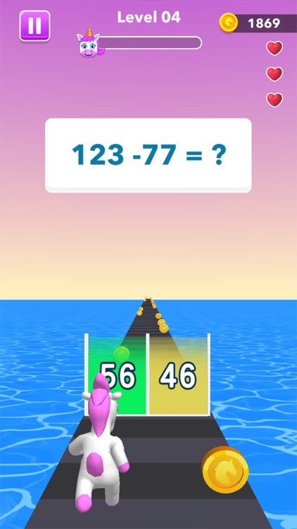 Unicorn Dash Game: Math Runner