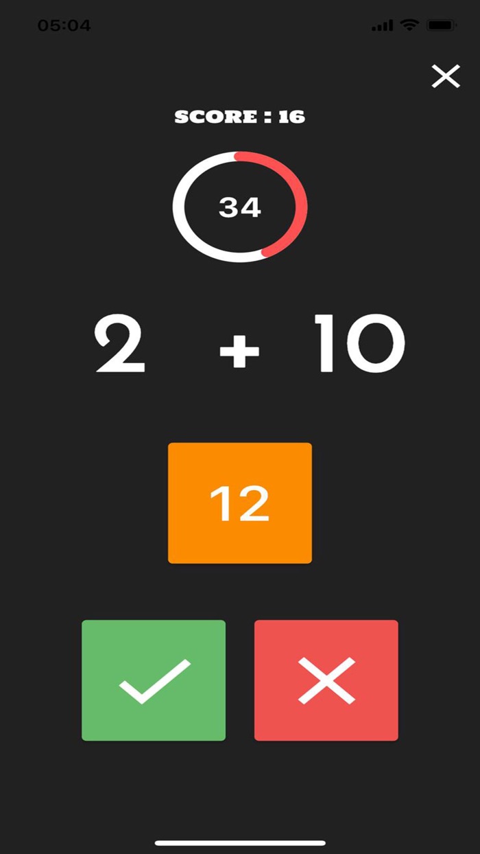 Math Game - True False