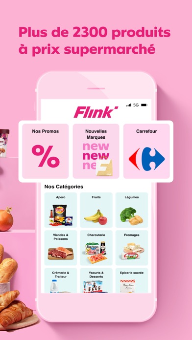 Flink: Lebensmittel in Minuten iphone captures décran
