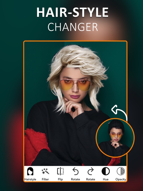 Hair style color changer App screenshot 2