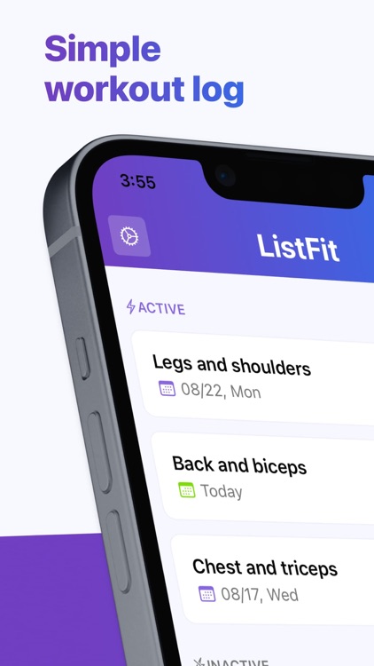 Workout log - ListFit