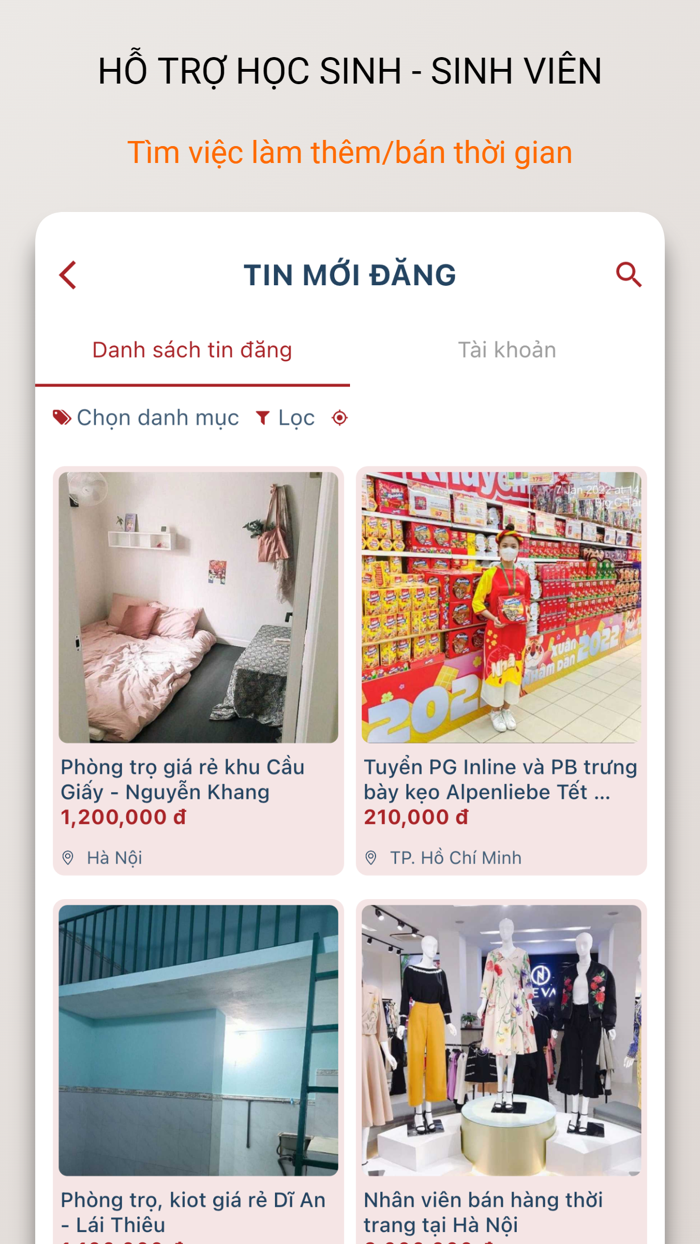 Hỗ trợ Học sinh - Sinh viên