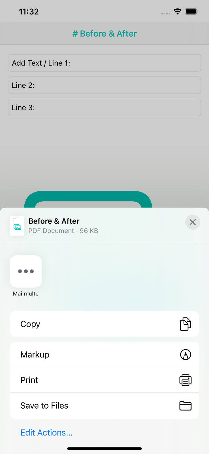 Before  After Save or Print