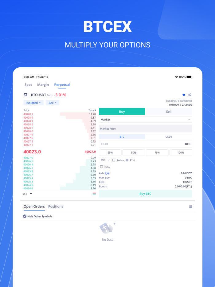 BTCEX Giao dịch BTC và Crypto