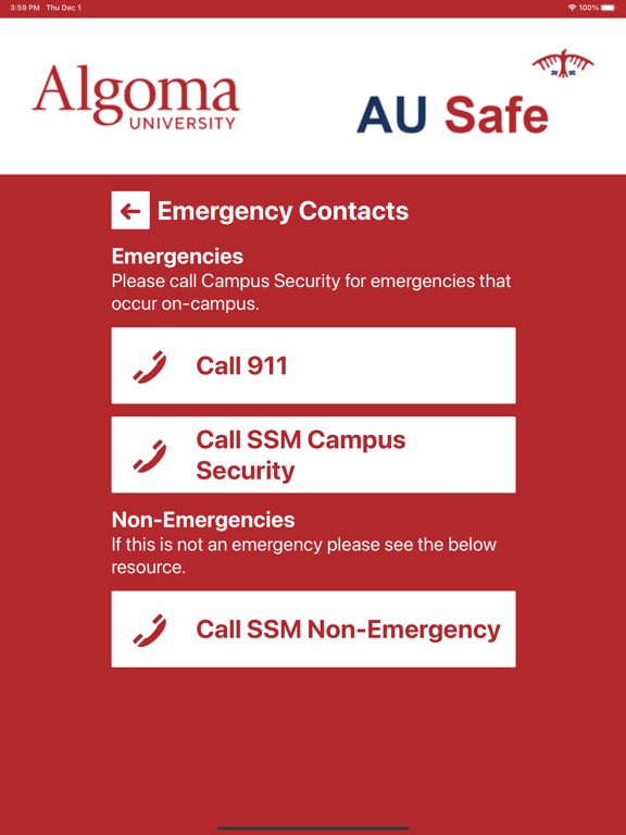 AU Safe - Algoma University screenshot 2