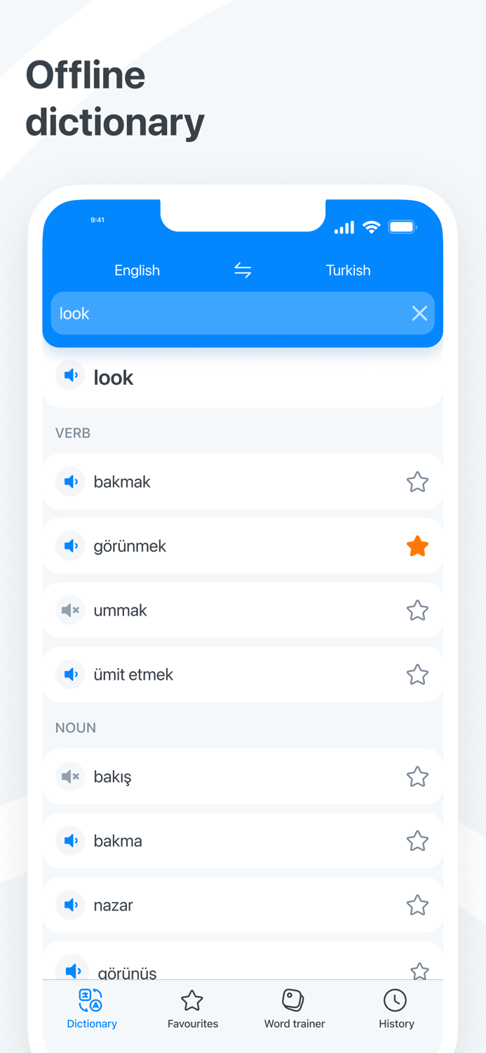 Turkish−English dictionary