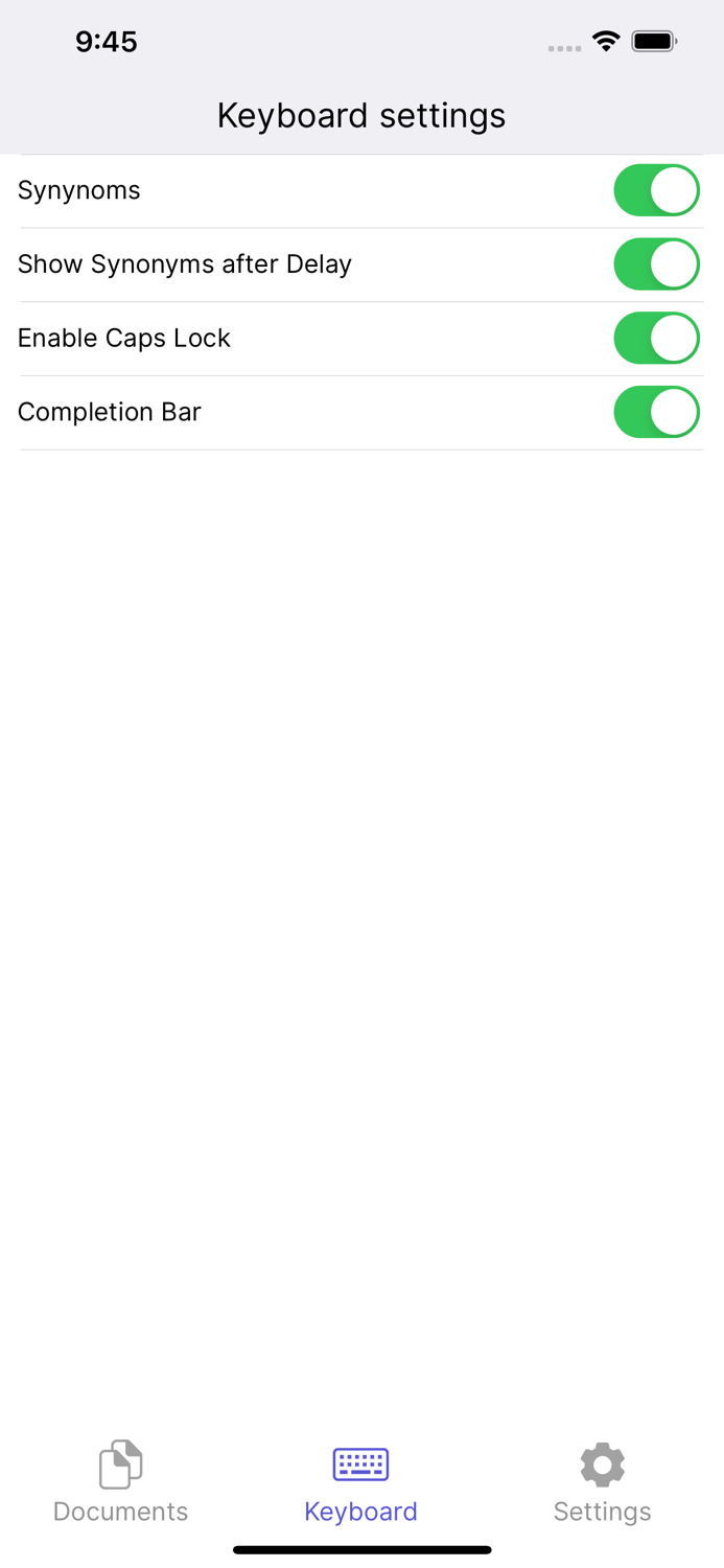 Grammar Check with Keyboard