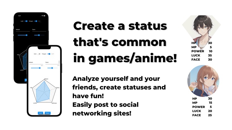 Like a Game,Anime! Radar Chart