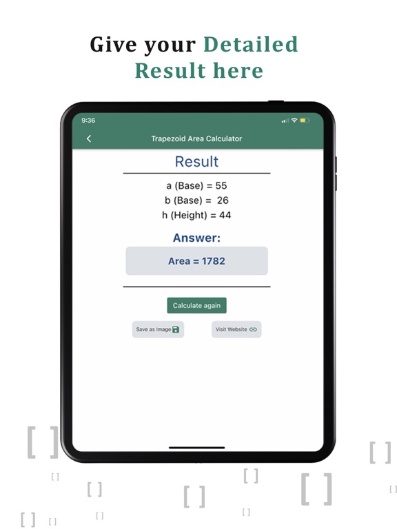 Trapezoid Calculator Find Area screenshot 3