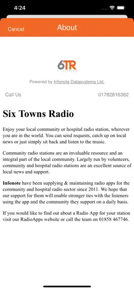 Game screenshot Six Towns Radio apk