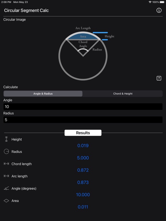 Circular Segment Calculator screenshot 11