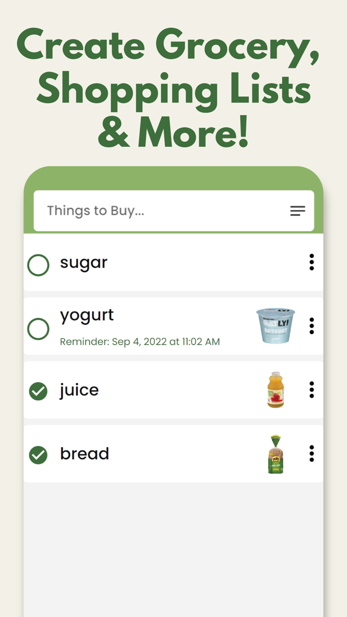 My Photo Grocery List