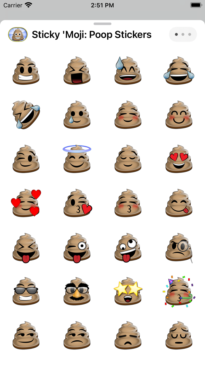 Sticky Moji Poop Stickers