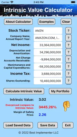 Game screenshot Intrinsic Value Calculator DIY mod apk