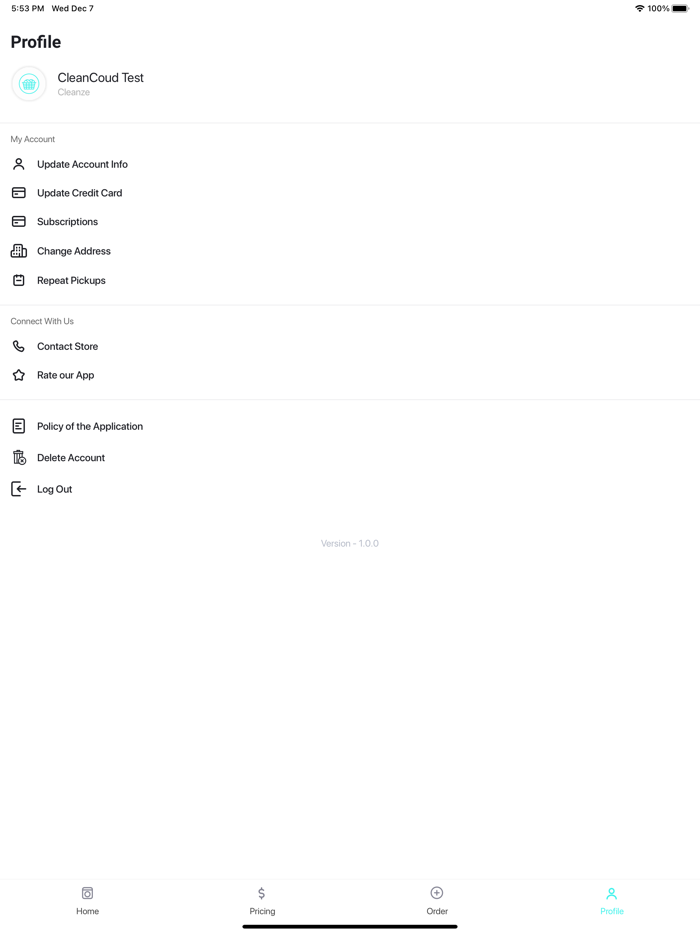 Cleanze Laundry Delivery